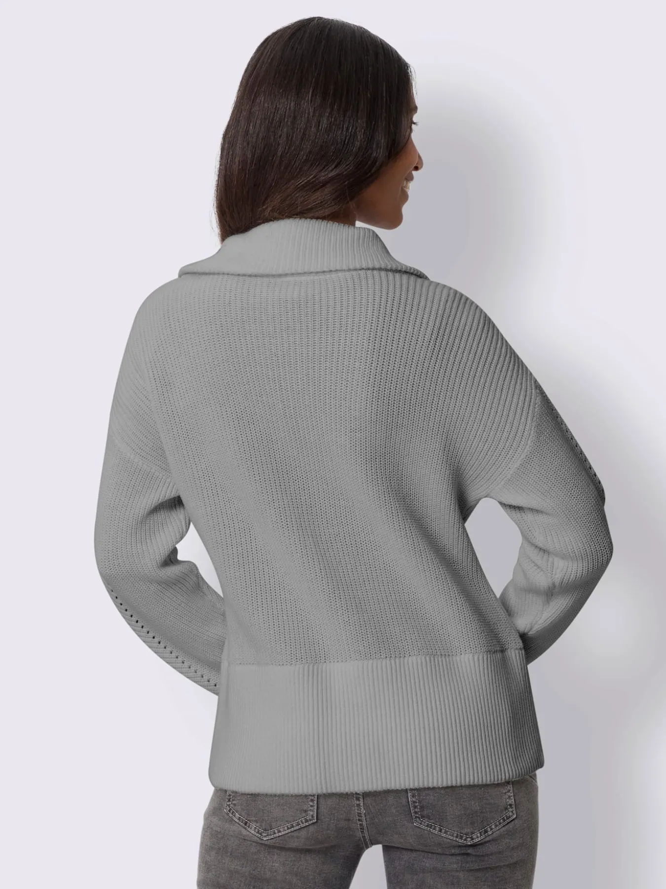Veste en tricot col camionneur