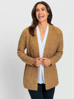 Veste en tricot fil chiné doux