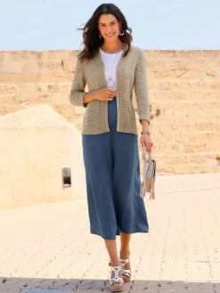 Veste en tricot fil fantaisie très doux