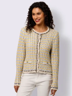 Veste en tricot fil fantaisie brillant
