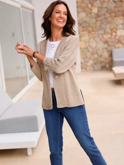 Veste en tricot fil fantaisie facile d'entretien