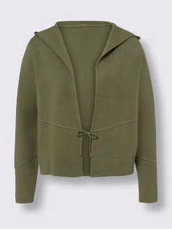 Veste en tricot fin capuche tendance