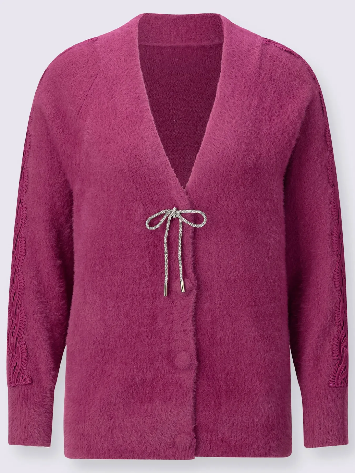 Veste en tricot fin encolure en v dégagée