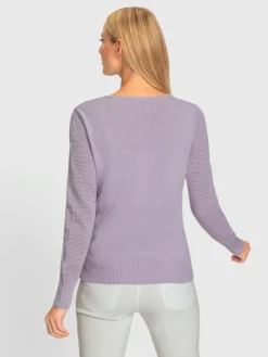 Veste en tricot fin motif tricot ajouré tendance