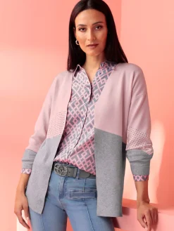 Veste en tricot fin petites pierres brillantes fantaisie