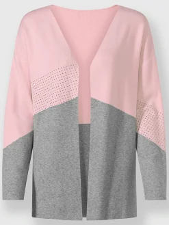 Veste en tricot fin petites pierres brillantes fantaisie