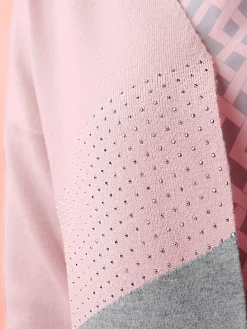 Veste en tricot fin petites pierres brillantes fantaisie