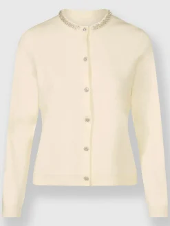 Veste en tricot fin petites pierres brillantes fantaisie