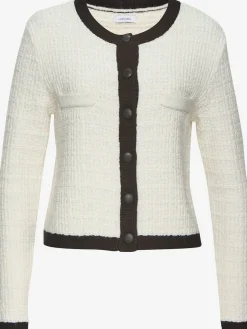 Veste en tricot finitions contrastées