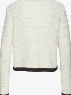 Veste en tricot finitions contrastées