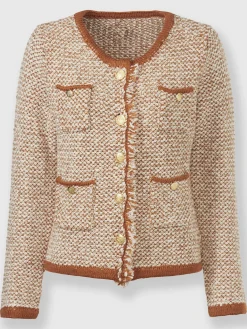 Veste en tricot franges tendance