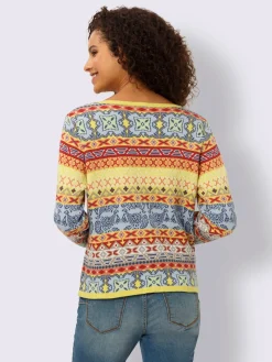Veste en tricot jacquard motif jacquard original
