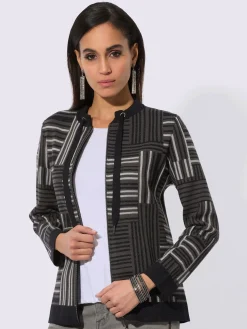 Veste en tricot jacquard avec viscose (ecovero)