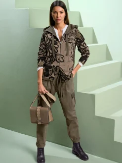 Veste en tricot jacquard joli jacquard à l'aspect animal