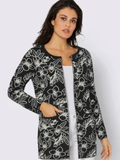 Veste en tricot jacquard 50% laine vierge