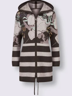 Veste en tricot jacquard mélange de viscose doux