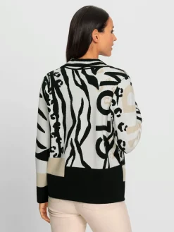 Veste en tricot jacquard superbe motif jacquard