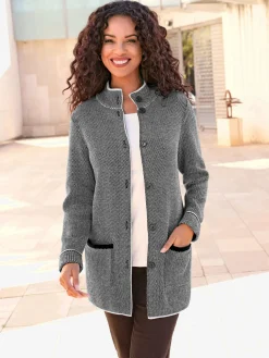 Veste en tricot jacquard 51% coton
