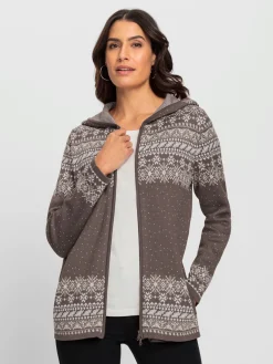 Veste en tricot jacquard 50% coton