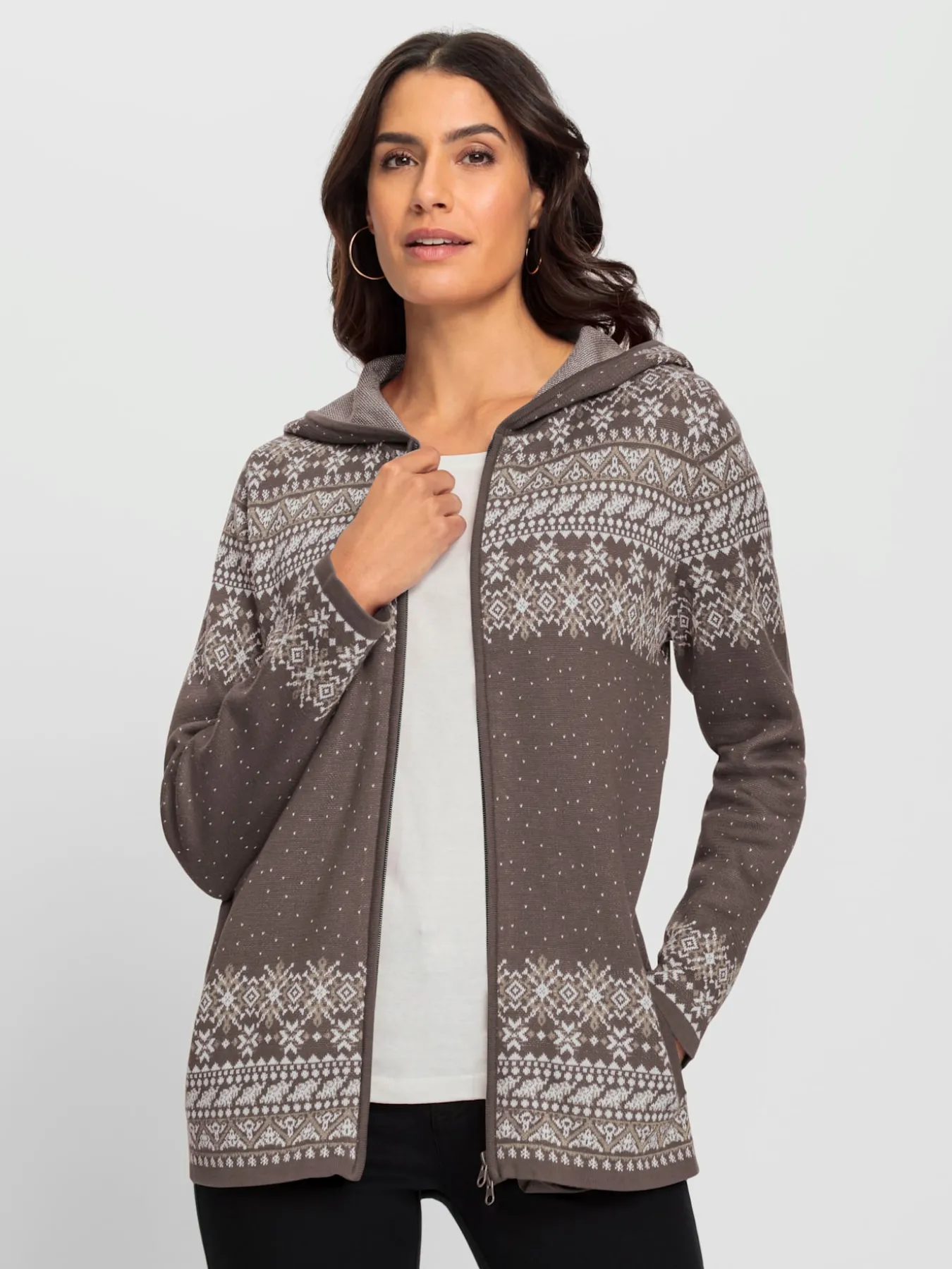 Veste en tricot jacquard 50% coton