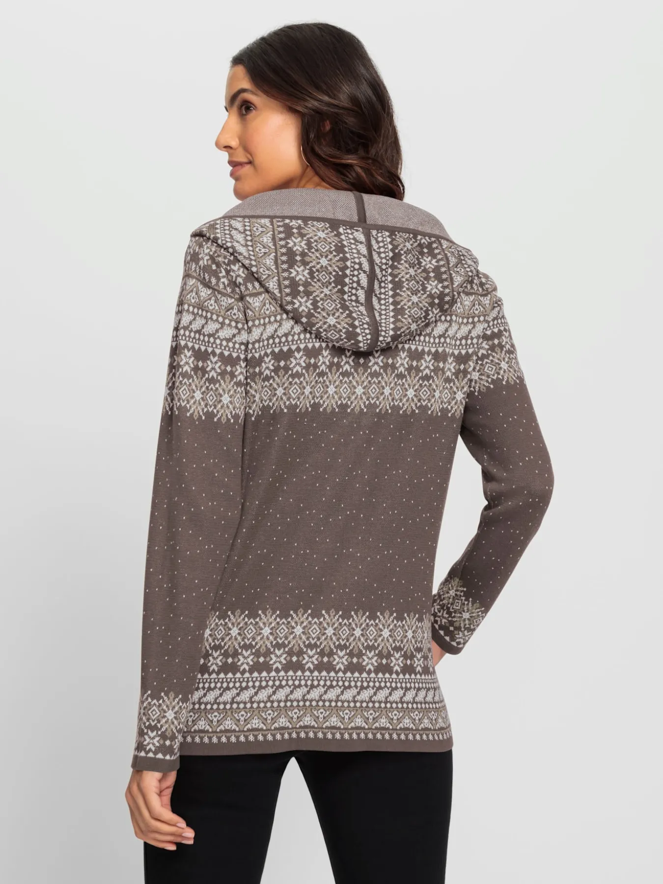 Veste en tricot jacquard 50% coton
