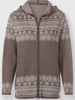 Veste en tricot jacquard 50% coton