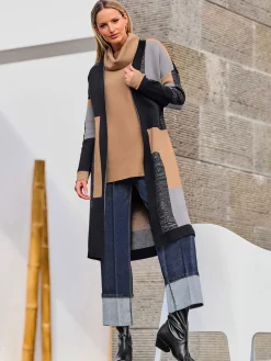 Veste en tricot jacquard motif graphique