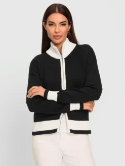 Veste en tricot joli aspect contrasté