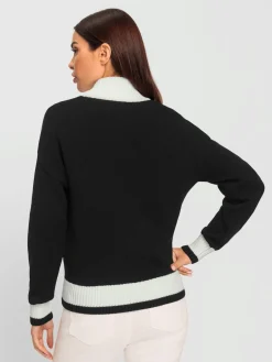 Veste en tricot joli aspect contrasté