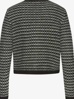 Veste en tricot motif à carreaux tendance