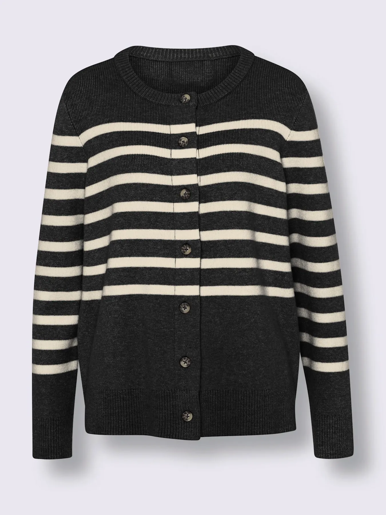 Veste en tricot motif à rayures exclusif