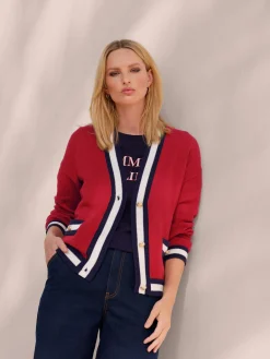 Veste en tricot motif color block tendance