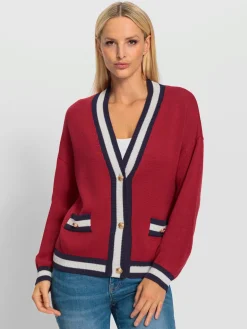 Veste en tricot motif color block tendance