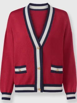 Veste en tricot motif color block tendance