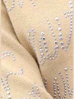 Veste en tricot petites pierres fantaisie tendance