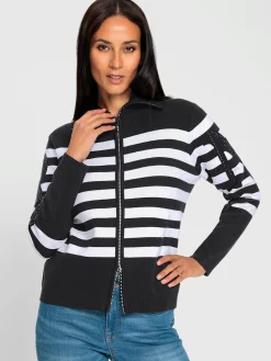 Veste en tricot pierres brillantes fantaisie