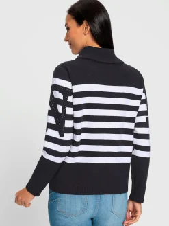 Veste en tricot pierres brillantes fantaisie