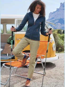 Veste en tricot polaire avec capuche