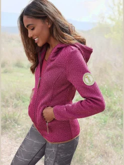 Veste en tricot polaire avec capuche