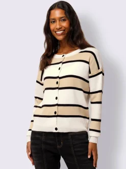 Veste en tricot rayures tendance