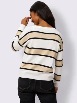 Veste en tricot rayures tendance