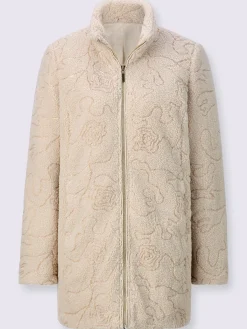 Veste imitation fourrure coupe en a affinante
