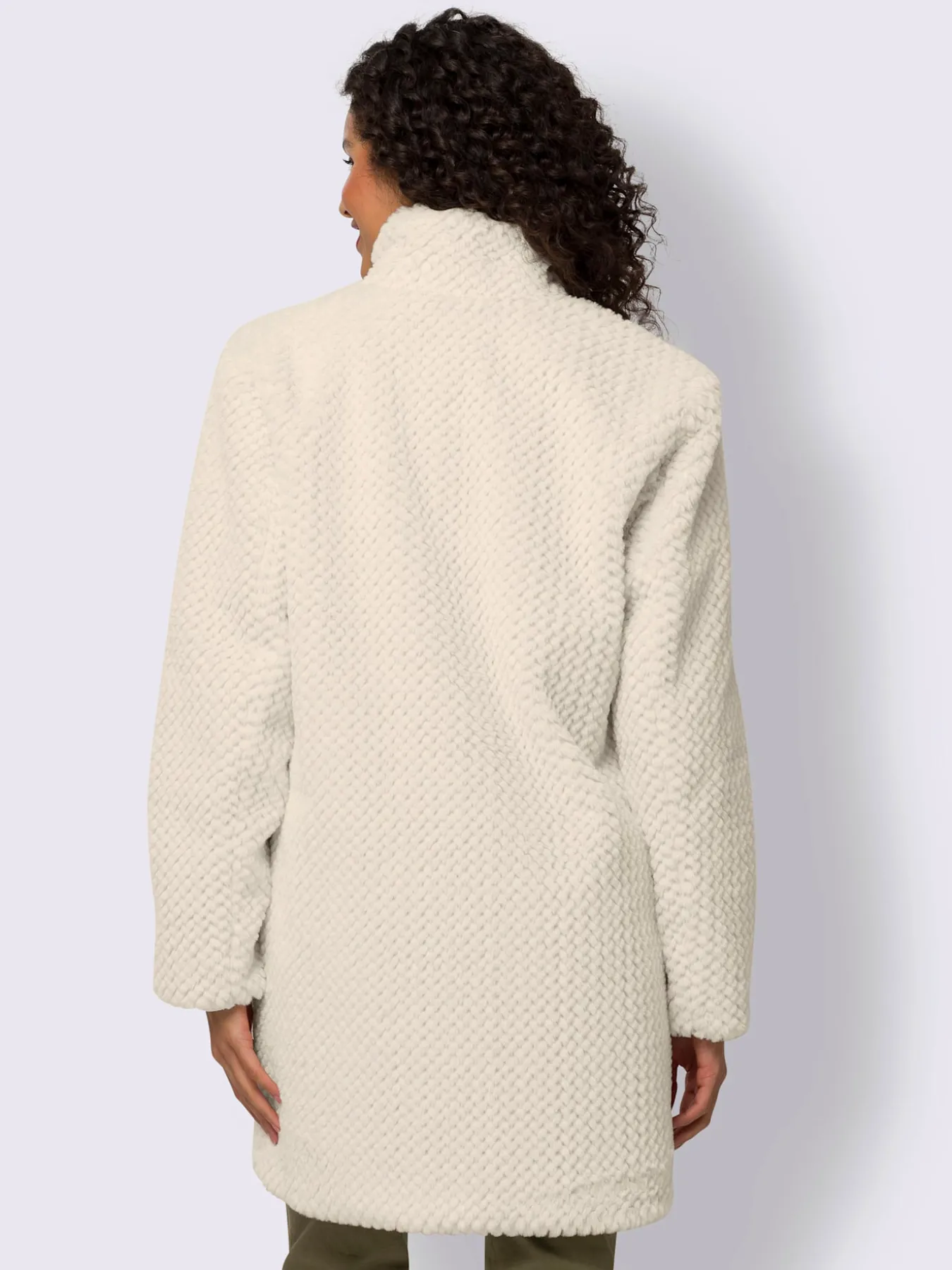 Veste imitation fourrure imitation fourrure douce