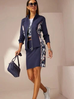 Veste légère empiècements contrastés pour une silhouette affinée