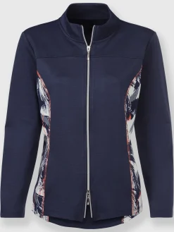 Veste légère empiècements contrastés pour une silhouette affinée