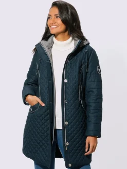 Veste longue capuche amovible grâce à une glissière