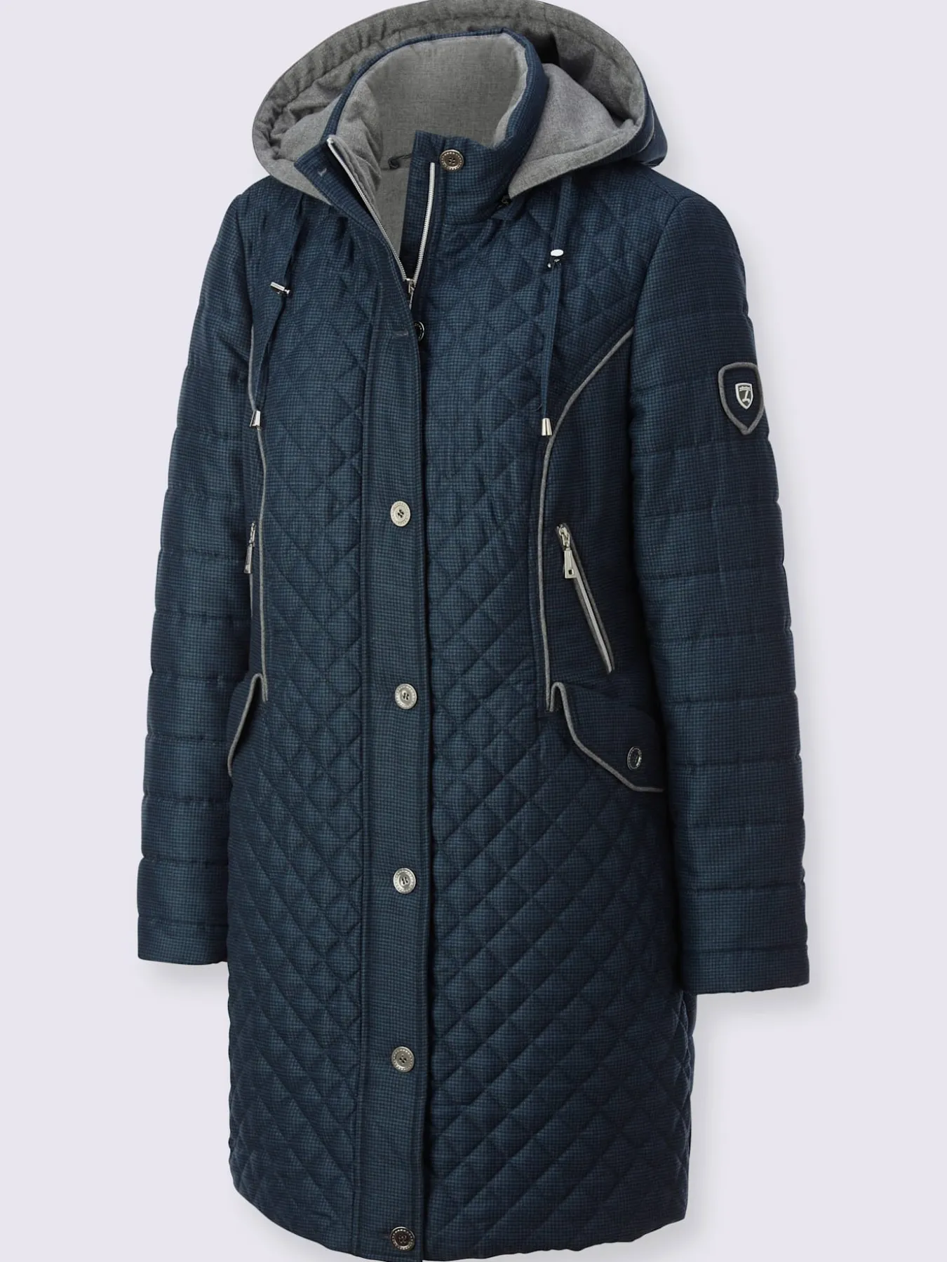 Veste longue capuche amovible grâce à une glissière
