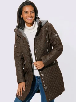 Veste longue capuche amovible grâce à une glissière