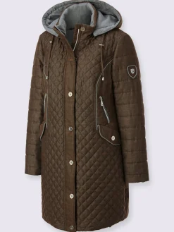 Veste longue capuche amovible grâce à une glissière