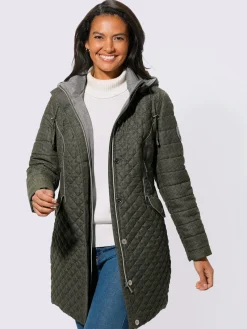 Veste longue capuche amovible grâce à une glissière